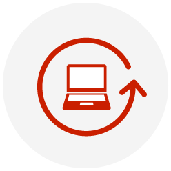 迅速な導入や入れ替え アイコン